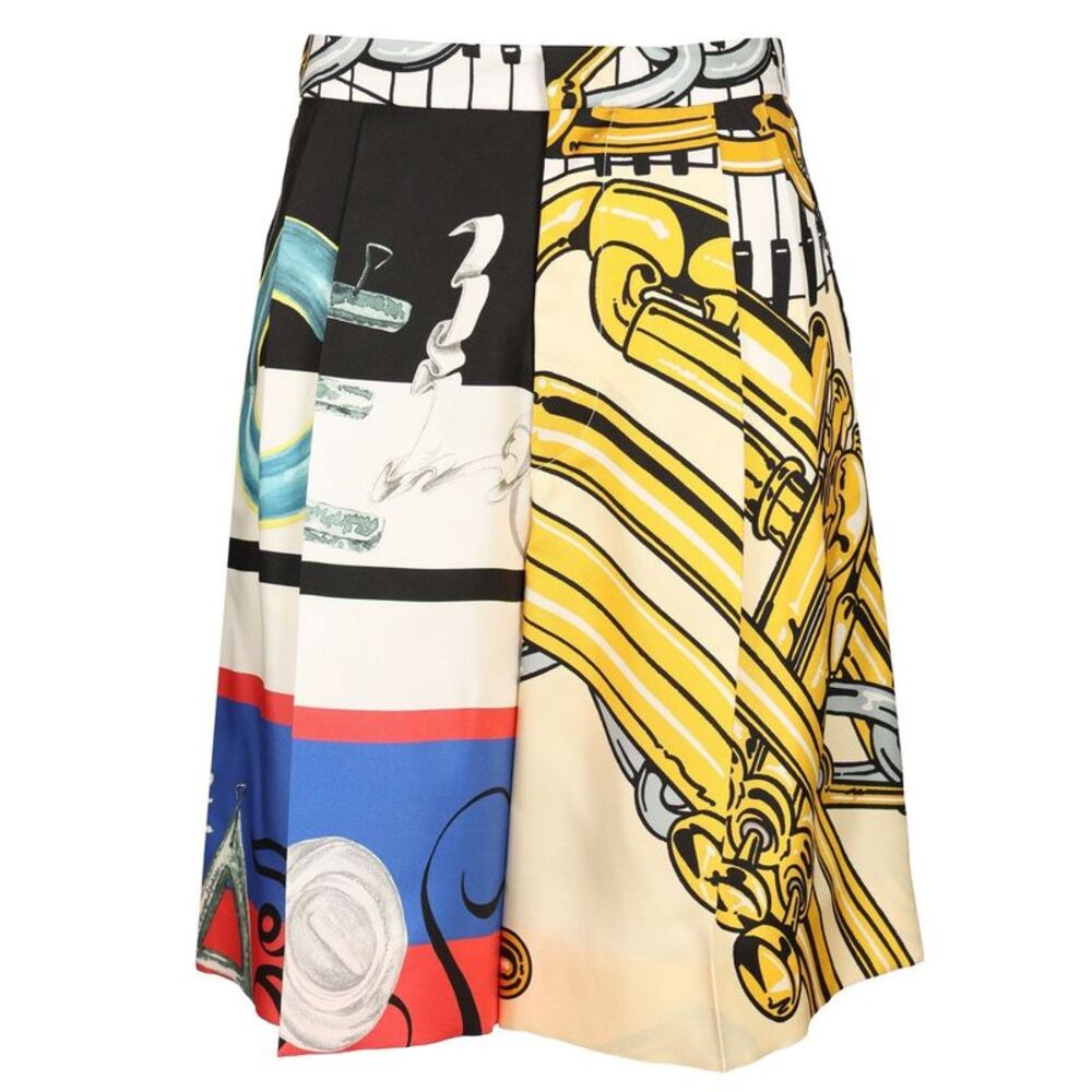 Celine Women Printed Silk Twill Shorts